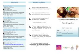 Demande de passeport biométrique