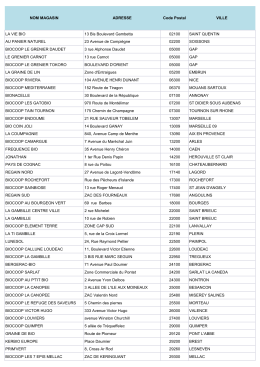 liste PDV PDM COSMETIQUES JANV 2017