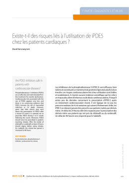 Existe-t-il des risques li&eacute;s &agrave; l`utilisation de iPDE5