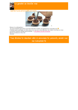 La ganache au chocolat noir