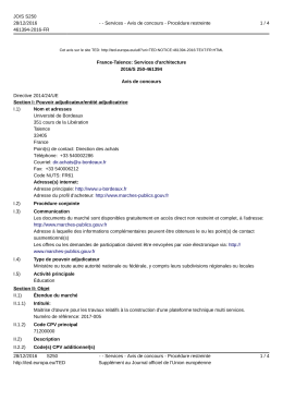 France-Talence: Services d`architecture