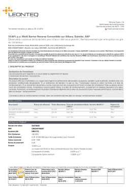 10.60% pa Multi Barrier Reverse Convertible sur Allianz