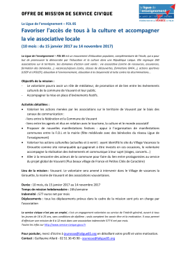 Favoriser l`acc&egrave;s de tous &agrave; la culture et accompagner la vie