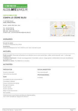 csapa le c&egrave;dre bleu - Alcool Info Service