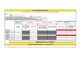 COUPON A RENDRE AVANT LE 15 JANVIER 2016 MOIS DE