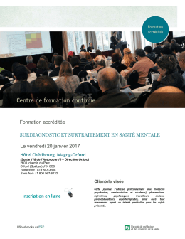 Programme - Activités de formation