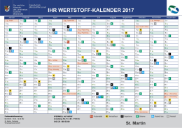 IHR WERTSTOFF-KALENDER 2017