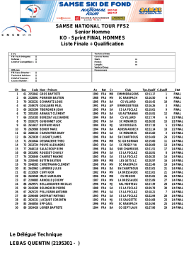 SAMSE NATIONAL TOUR FFS2 Senior Homme KO