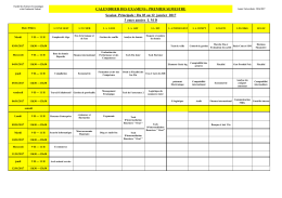 Du 03 au 12 janvier 2017 3 emes années LMD