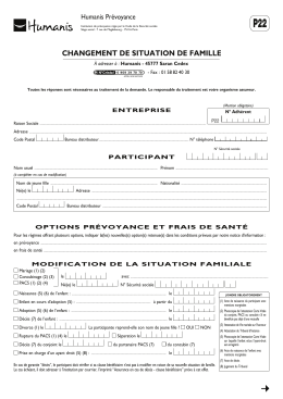 changement de situation de famille