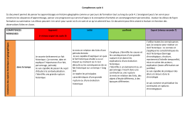 Maîtrise compétences par niveau cycle 4