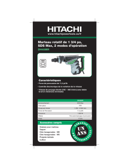 Carte d`outil  - HITACHI Power Tools