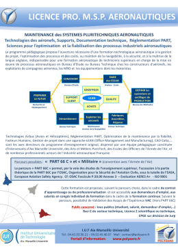 Plaquette Licence Pro MSPA - IUT - Aix