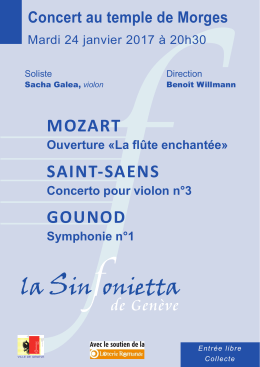 Affiche pour impression - La Sinfonietta de Genève