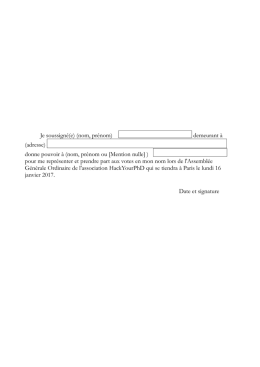 un exemplaire de procuration