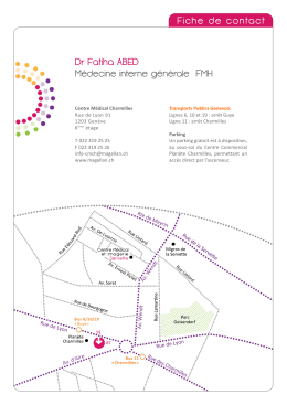 Fiche contact &agrave; imprimer - Centre M&eacute;dical des Charmilles