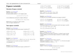 Espaces vectoriels - CPGE Dupuy de L&ocirc;me
