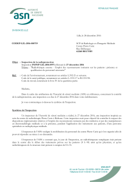 30/12/2016 Lettre de suite d`inspection présence et