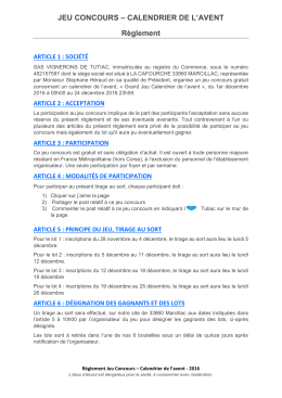 consultez le reglement