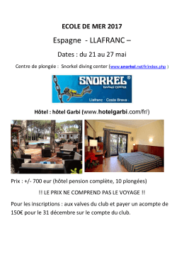 Et la sortie club en Espagne (du 21 au 27 mai