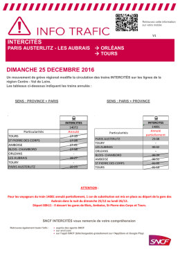 INFO Trafic Gr&egrave;ve du 25 d&eacute;cembre 2016