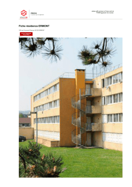 Fiche r&eacute;sidence ERMONT
