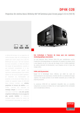 Sp&eacute;cifications techniques