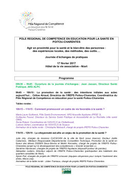 Agir en proximité pour la santé et le bien-être des