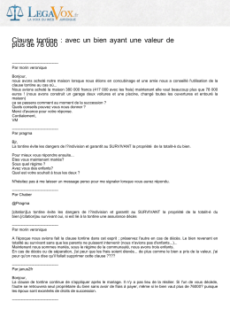 Clause tontine : avec un bien ayant une valeur de plus de 78 000