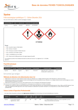 Fiche synth&eacute;tique