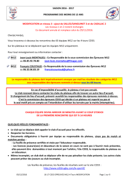 M12 Phase CD33 - Comit&eacute; d&eacute;partemental de Rugby de la Gironde