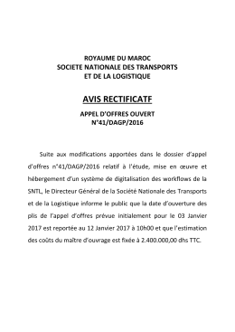 Avis de rectification