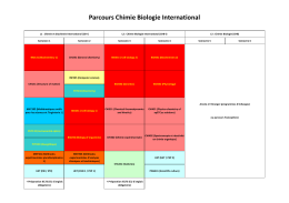 Parcours Chimie Biologie International