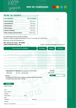 Téléchargez le bon de commande à retourner par courrier