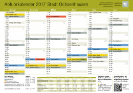 Abfuhrkalender 2017 Stadt Ochsenhausen