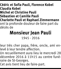 Monsieur Jean Pauli