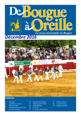 De Bougue &agrave; Oreille de D&eacute;cembre 2016 est en ligne