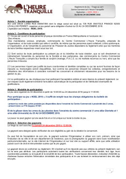 Consultez le r&egrave;glement de jeu ici.