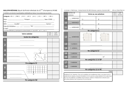 BULLETIN RÉPONSE (Quart de finale individuel du 31 championnat