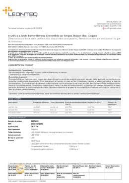 14.20% pa Multi Barrier Reverse Convertible sur Amgen