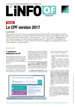 L`INFO O.F., Lettre d`information d`AGEFOS PME (cliquez 3 pages)