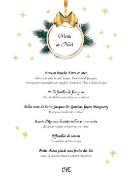 menu pour Noël - Terre et Côte Basques