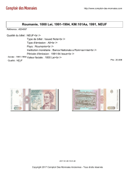 Roumanie, 1000 Lei, 1991-1994, KM:101Aa, 1991, NEUF