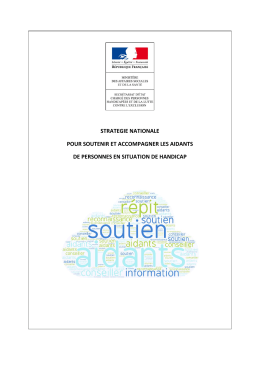 strategie nationale pour soutenir et accompagner les aidants de