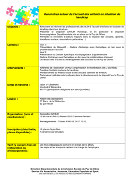 Rencontres autour de l`accueil des enfants en situation de handicap