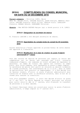 Dernier conseil - PORT