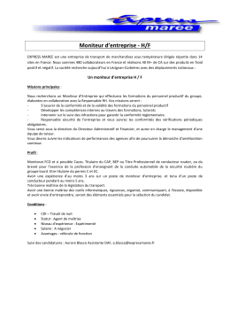 CHEF DE QUAI LOGISTIQUE