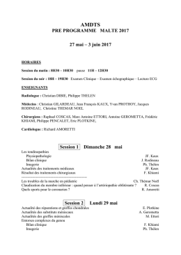 Programme d`Enseignement