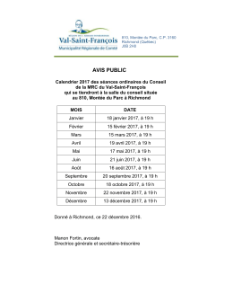 AVIS PUBLIC - MRC Val-Saint