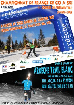 Télécharger les affiches - Fédération Française de Course d